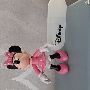Disney Minie Mouse 7 inch with Disney 6 inch Container. Arms, head,and Legs Move